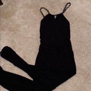 Black & gold pantsuit